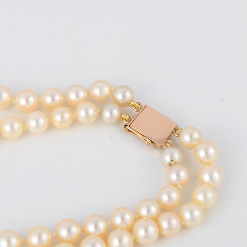 Collier Collier deux rangs de perles de culture 58 Facettes