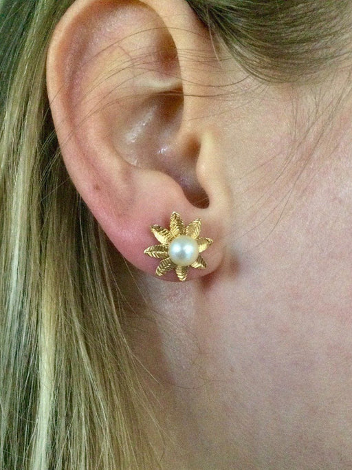 Boucles d'oreilles Boucles d'oreilles Fleurs Perles 58 Facettes