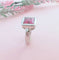 Bague 51.5 Bague Or blanc Tourmaline rose 58 Facettes AA 1628