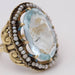 Ring 50 Vintage style ring in 18k gold with sapphire and pearls 58 Facettes E360223B