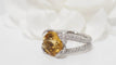 Bague 53.5 Bague en Or blanc, Citrine et Diamants 58 Facettes 31443