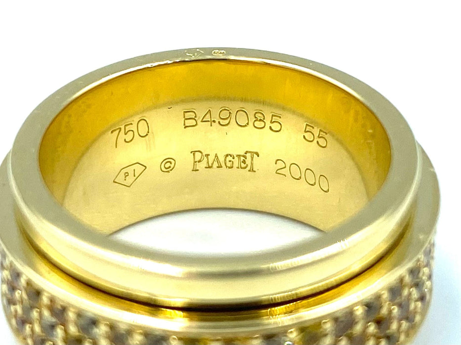 Bague 55 PIAGET - Bague Possession or jaune et saphirs jaunes 58 Facettes