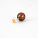 Chocolate pearl stud earrings 58 Facettes