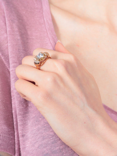 Bague 54.5 Bague Art Déco Or rose 58 Facettes