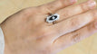 Bague Bague Art Déco en platine, onyx et diamants 58 Facettes 30395