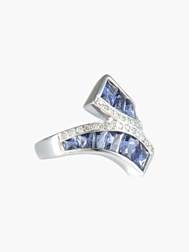 Bague 52 Bague Saphirs et Diamants 58 Facettes
