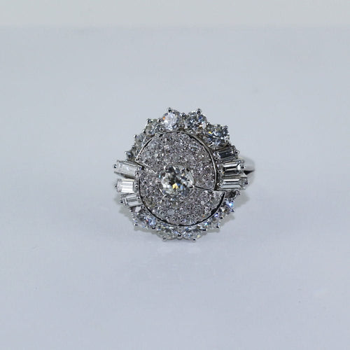 Bague Bague asymétrique diamants 58 Facettes