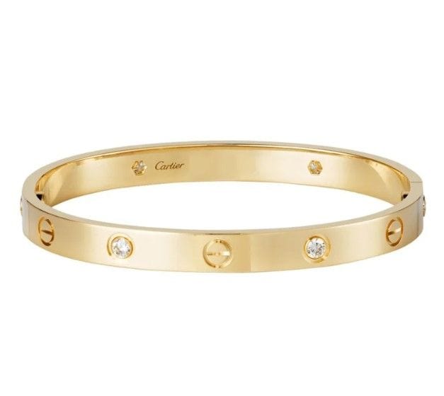 Bracelet Bracelet Cartier LOVE Diamants Or Jaune 58 Facettes BS140