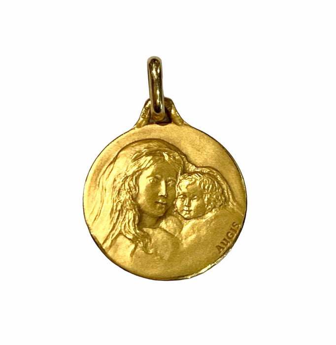 Pendentif Médaille religieuse Augis or jaune 58 Facettes C151
