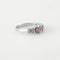 Bague 54 Bague Saphirs roses et éclats de diamants 58 Facettes