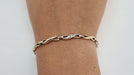 Curb Bracelet in Yellow Gold & Diamonds 58 Facettes