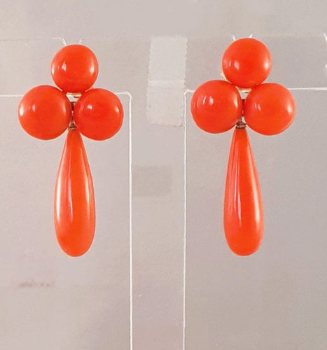 Boucles d'oreilles Boucles d'oreilles Or jaune Corail 58 Facettes