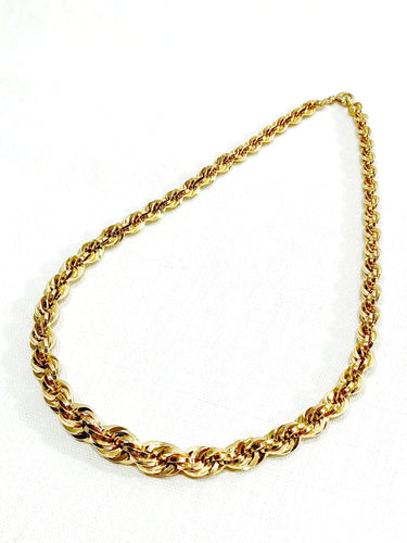 Collier Collier Or Rose Maille Corde 58 Facettes 3124/1