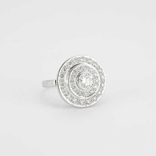 Bague 57 Bague Ronde Diamants 58 Facettes B01091