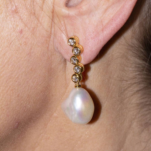 Boucles d'oreilles Boucles d'oreilles STILL avec perles et diamants 58 Facettes D360288JE