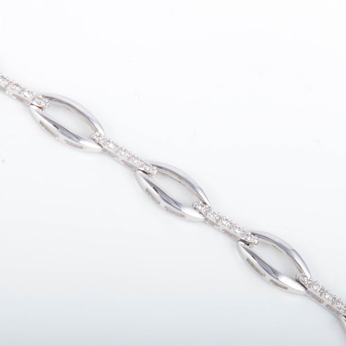 Bracelet Bracelet or blanc et diamants 58 Facettes