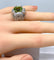 Bague Bague Art Déco Platine diamants et péridot 58 Facettes