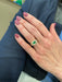 Ring MODERN EMERALD AND DIAMOND RING 58 Facettes 050111