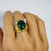 60 Green Stone Gold Signet Ring 58 Facettes 20400000740