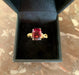 Ring Ring in Yellow Gold, Rubellite & Diamonds 58 Facettes B360