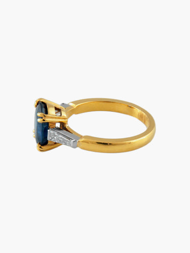 Bague Bague or jaune Saphir de Siam 58 Facettes C166