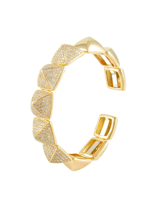 Bracelet BRACELET "PYRAMIDE" OR JAUNE ET BRILLANTS 58 Facettes 210015