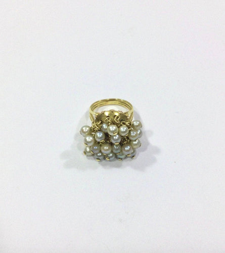 Bague 51.5 Bague Or Et Perles 58 Facettes 938612