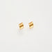 Pair of Yellow Gold Half Hoop Earrings 58 Facettes