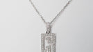 Art Deco necklace in white gold and diamonds 58 Facettes 31851