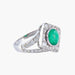 Ring 52 Emerald ring cabochon Diamonds 58 Facettes