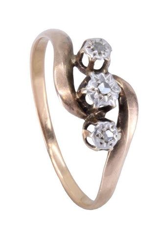 Bague 57 BAGUE NAPOLÉON III DIAMANTS 58 Facettes 064701