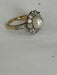 Ring 54 Yellow Gold and Gray Pearl Diamond Ring 58 Facettes 4493 LOT