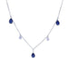 Necklace Necklace in white gold, sapphire, diamond 58 Facettes 063501
