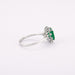 Ring 56 Emerald ring, diamonds 58 Facettes