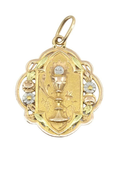 Pendentif MEDAILLE ANCIENNE CALICE 58 Facettes 042671