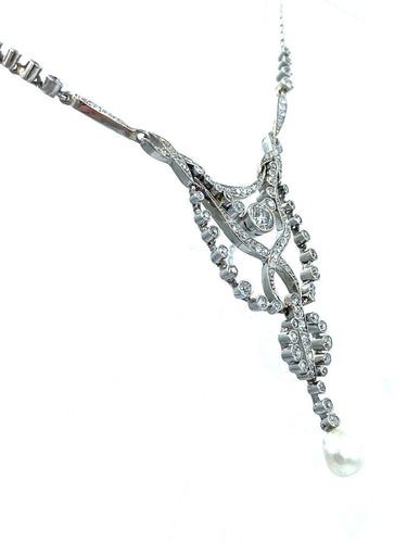 Collier Collier Négligé vers 1910 en or, platine et diamants 58 Facettes
