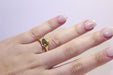 Ring 54 Diamond and Emerald Hand Ring 58 Facettes
