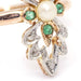 Ring 53.5 Belle Epoque Ring Yellow Gold Platinum Pearl Emerald 58 Facettes D359892JC