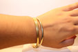 Three gold bangle bracelet 58 Facettes 10814