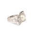 Ring 56 Tank Pearl Ring, Diamonds, 18 ct White Gold 58 Facettes BD177