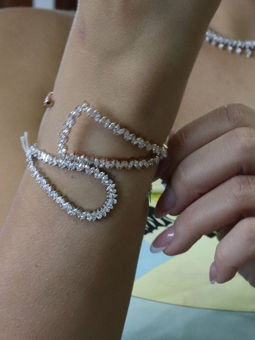 Bracelet Bracelet Or blanc Diamants 58 Facettes P682