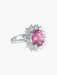 Ring 52 Marguerite Ring Pink Sapphire Diamonds 58 Facettes