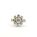 Ring 57 18-carat white gold and diamond sun ring 58 Facettes