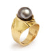 Fernand Demaret Ring - Yellow Gold Tahitian Pearl ring 58 Facettes BS155