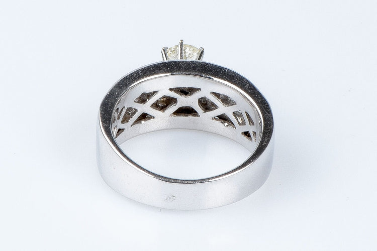 Bague 54 Bague Solitaire accompagné diamant 0.45ct 58 Facettes BG-14141-96