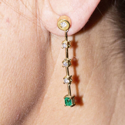 Earrings Colombian earrings in gold and emeralds 58 Facettes D360285JE