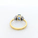 Ring 53 2 gold diamond and aquamarine ring 58 Facettes 27223