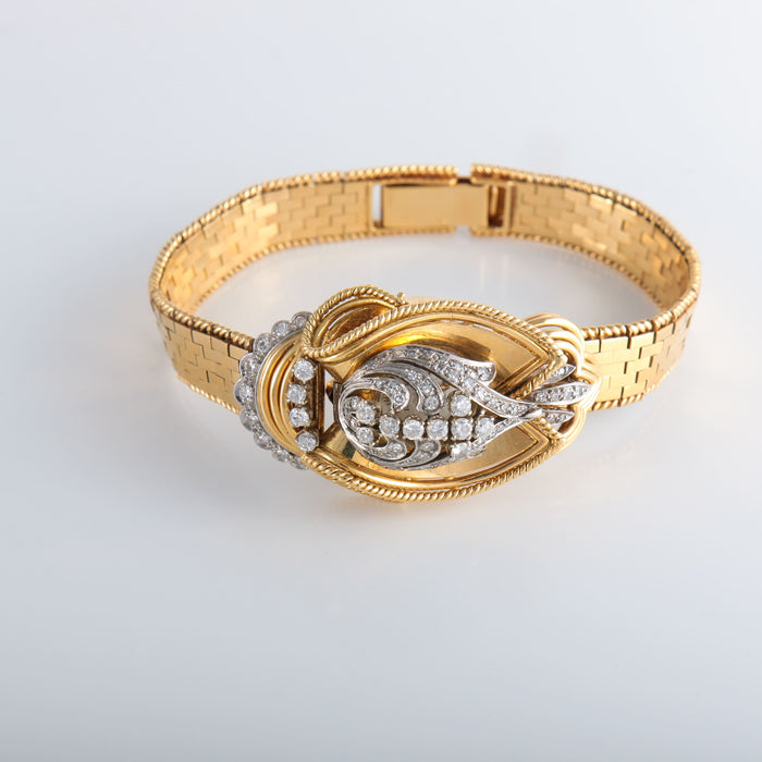 Montre Montre Rolex "dissimulée" or jaune diamants 58 Facettes 110.97