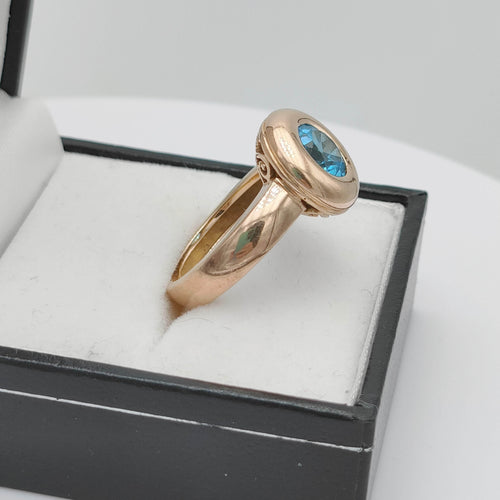 Bague 52 Bague vintage Topaze bleu suisse 58 Facettes