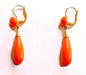 Earrings Earrings Yellow gold Coral 58 Facettes
